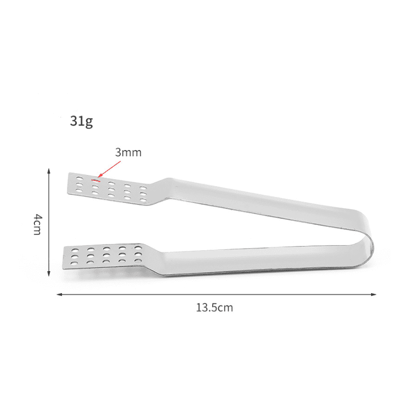 Ijstang - ijsblokjes tang rvs afmetingen en gewicht