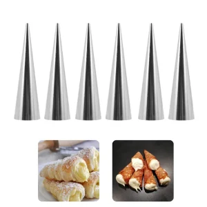 RVS Roomhoorn Vormpjes - 5 stuks – Bakvorm voor Bladerdeeg, Croissant en Roomhoorns