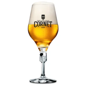 Cornet Bierglas - 33cl, 50cl en 57cl Maatstreep - Bierglas op Voet - Origineel